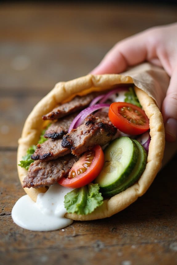 authentic homemade gyro preparation