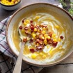 bacon filled comforting corn chowder