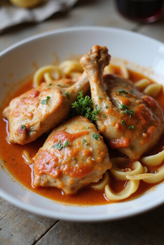 brown chicken add paprika