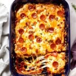 cheesy beef pepperoni casserole