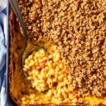 cheesy pasta bake dish