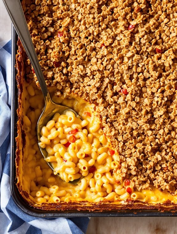 cheesy pasta bake dish