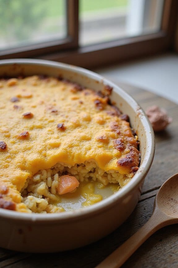 comfort salmon rice casserole