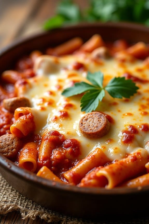 comforting baked ziti dish