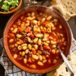 comforting bean pasta dish