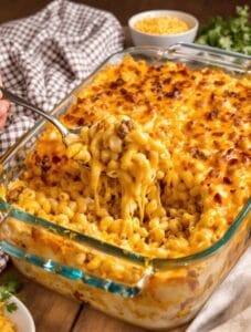 comforting cheesy beef casserole