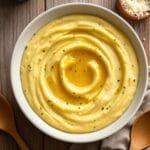 comforting creamy garlic polenta