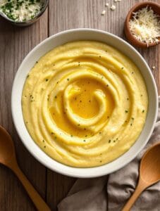 comforting creamy garlic polenta