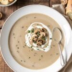 comforting creamy mushroom soup