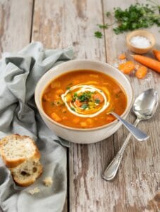 comforting homemade vegetable soup