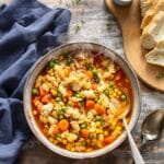 comforting vegetable orzo soup