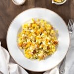 crab cake breakfast scramble