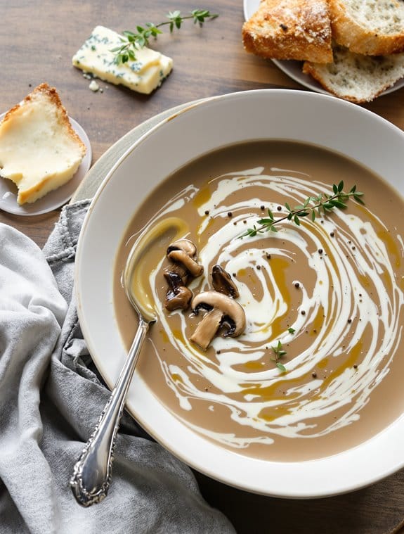creamy blue cheese soup