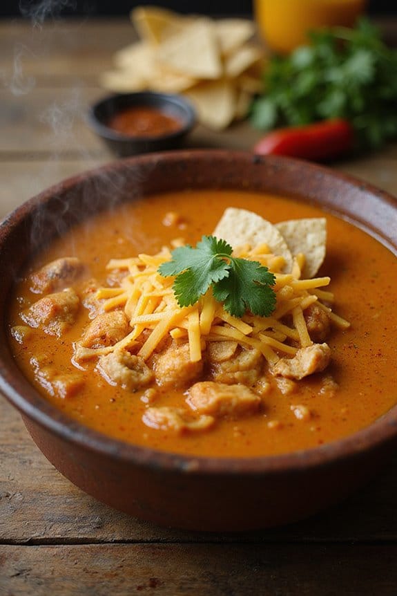 creamy chicken enchilada soup