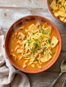 creamy chicken enchilada soup