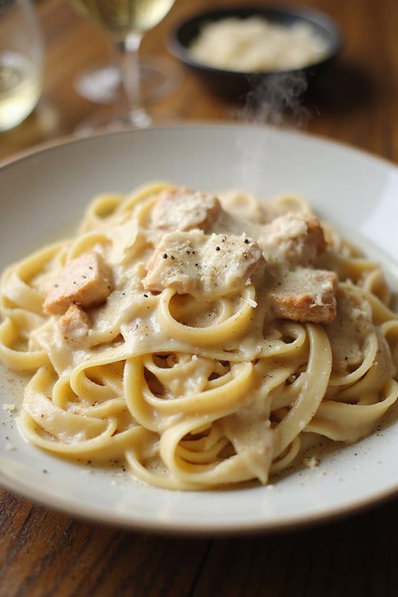 creamy chicken fettuccine alfredo