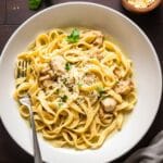 creamy chicken fettuccine alfredo