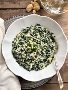 creamy comforting spinach dish