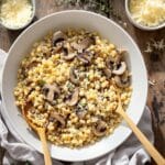 creamy mushroom barley risotto