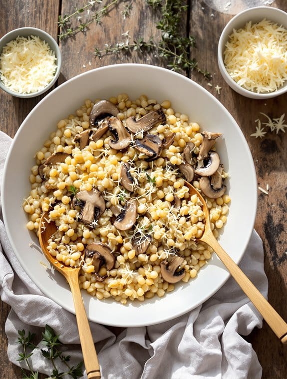 creamy mushroom barley risotto