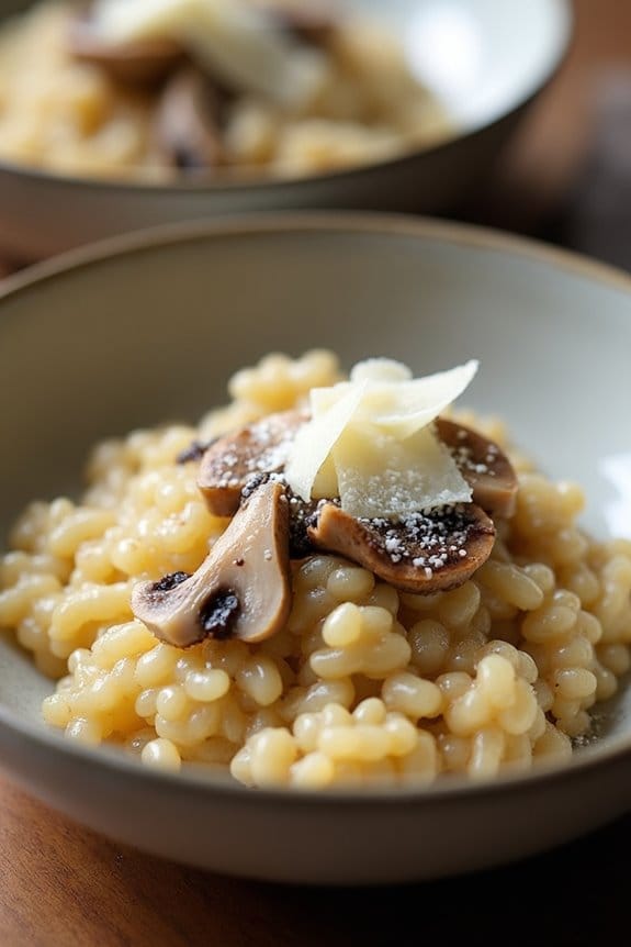 creamy oyster mushroom risotto