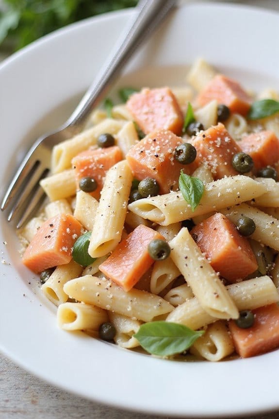 creamy smoked salmon pasta