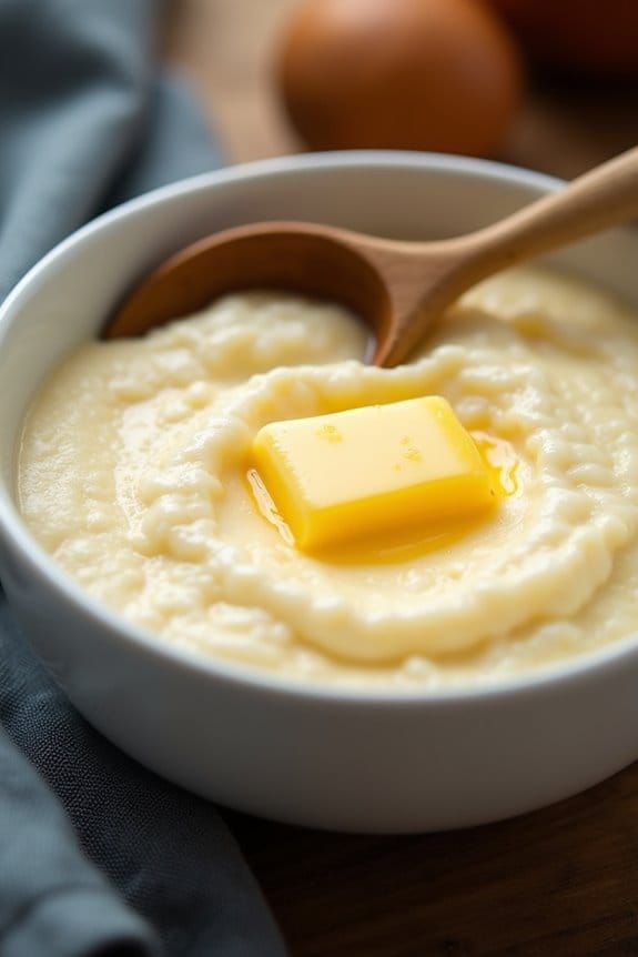 creamy southern grits preparation