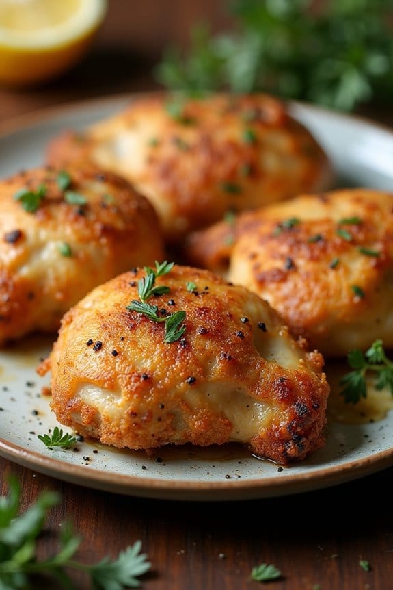 crispy baked chicken thighs