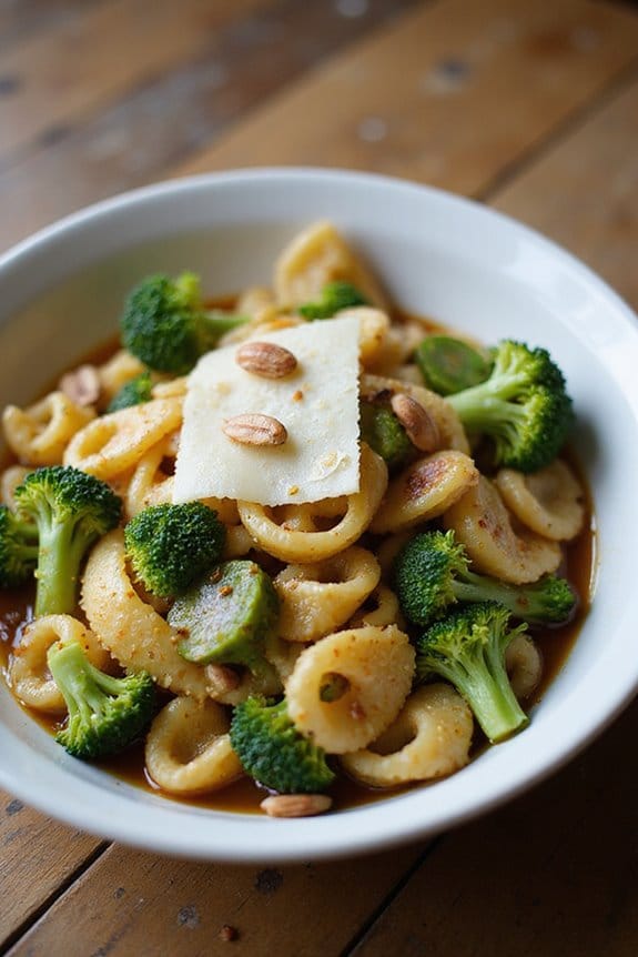 crispy orecchiette with broccoli