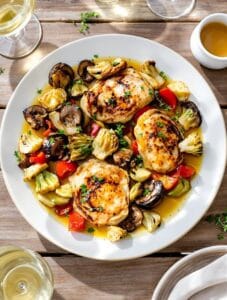 crispy roasted artichoke chicken