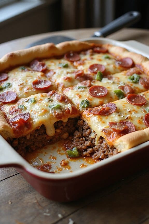 delicious pizza casserole recipe