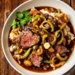 delicious slow cooked steak