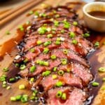 flank steak with honey glaze