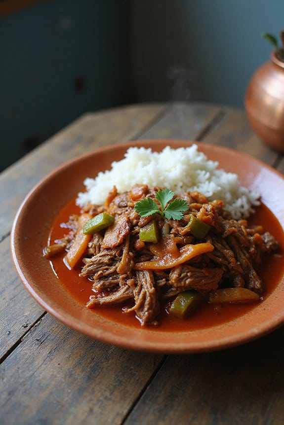 flavorful shredded beef dish