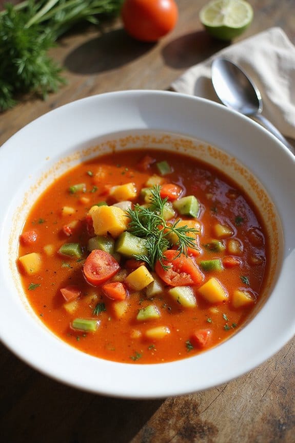 fresh chunky vegetable soup
