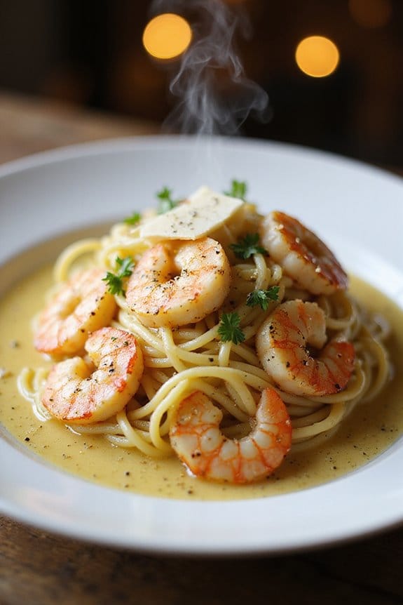 garlic butter seafood pasta
