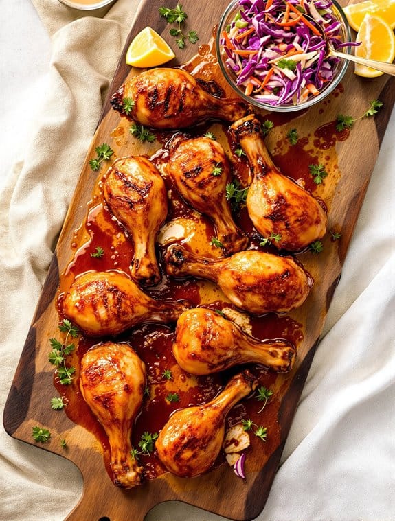golden baked chicken drumsticks