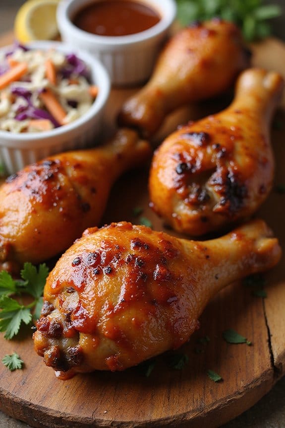 golden baked chicken drumsticks