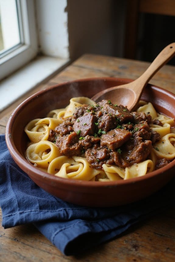 hearty beef noodle dish