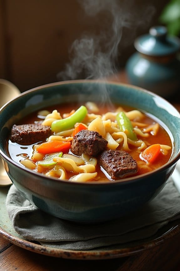 hearty beef noodle soup