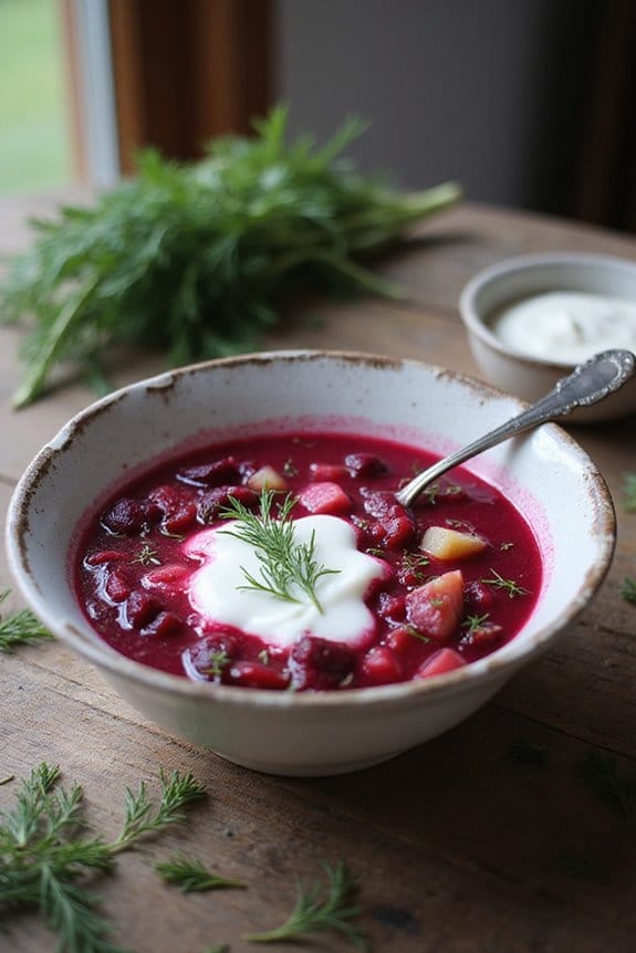 hearty borscht with beets