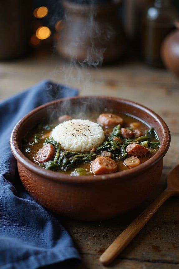herbed gumbo with smoked sausage