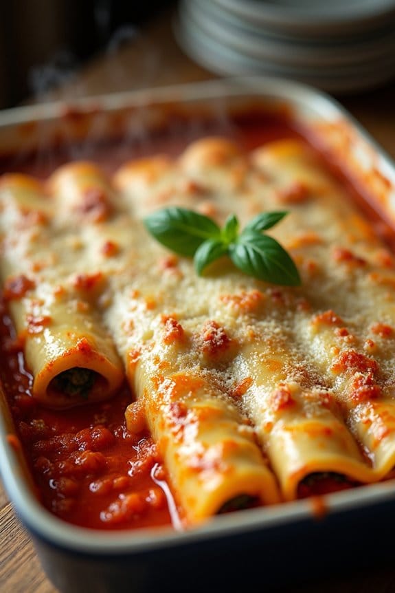 homemade cannelloni assembly process