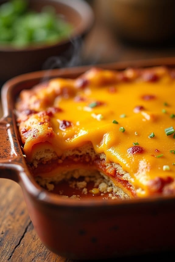layered cheese enchiladas casserole