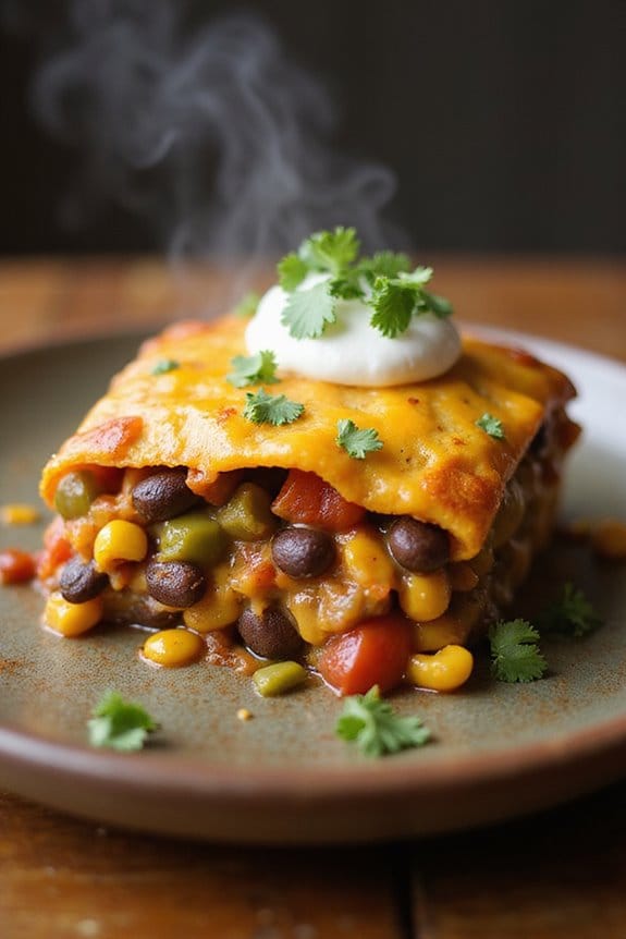 layered enchilada casserole recipe