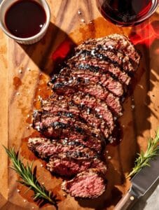 marinated flat iron steak