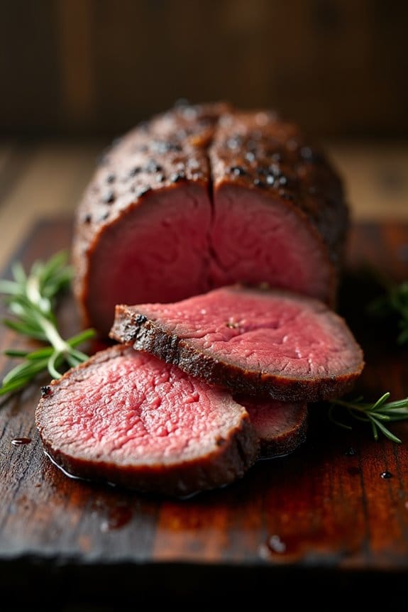 perfectly cooked beef tenderloin