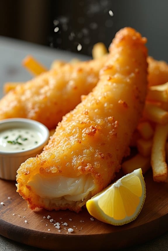 perfectly crispy fish fillets