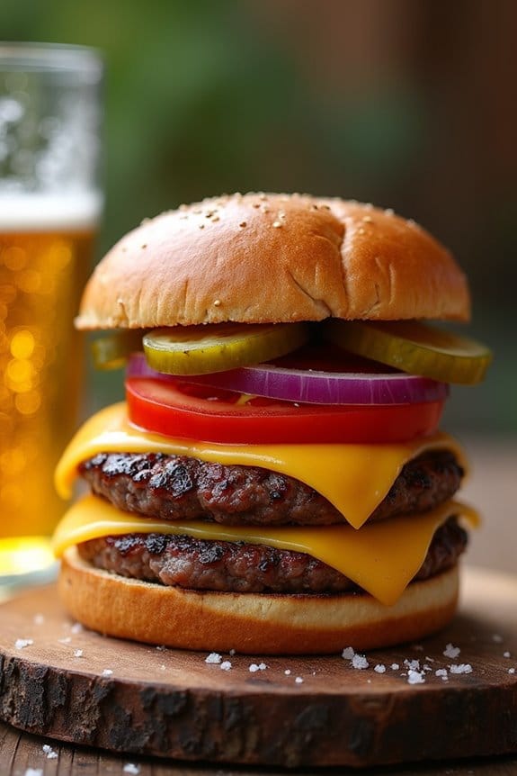 perfectly grilled angus burgers