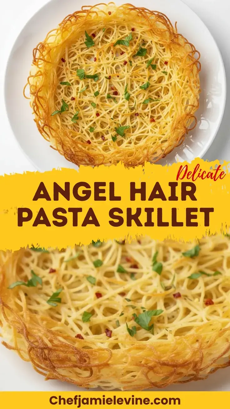 Crispy Angel Hair Pasta Skillet Recipe Angel Hair Pasta Skillet